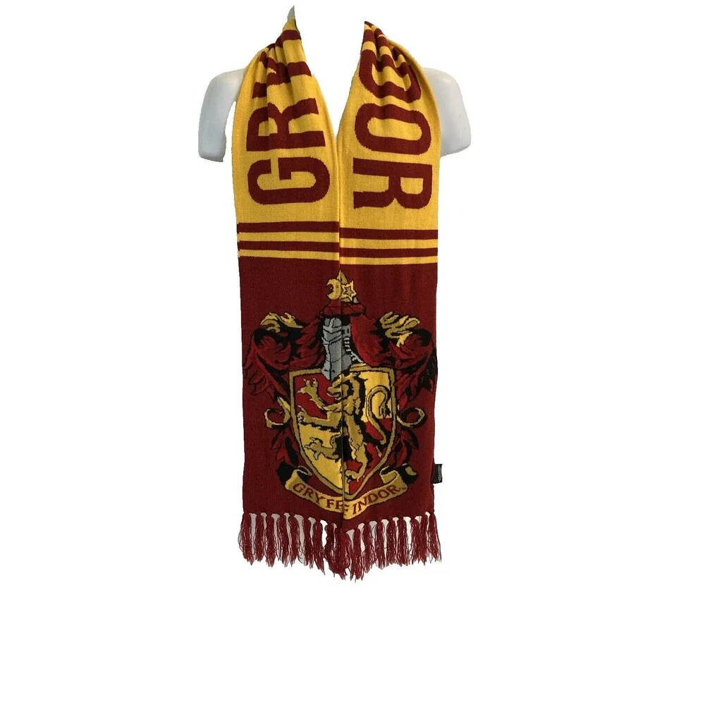 Harry Potter Official Gryffindor Crest Scarf w Fringe One Size Fits Most 73
